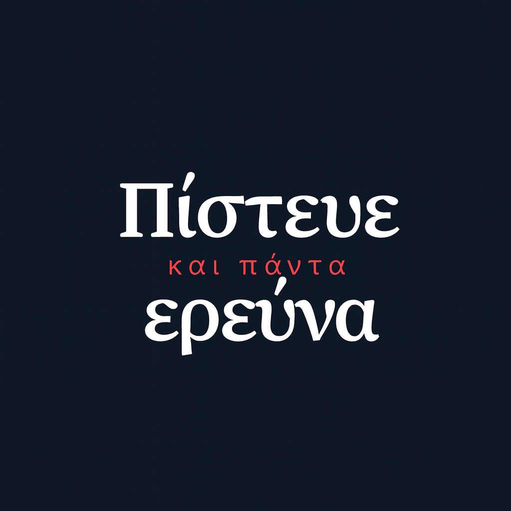 Pisteve kai panta erevna podcast logo